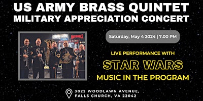 Imagem principal do evento U.S. Army Brass Quintet Military Appreciation Concert