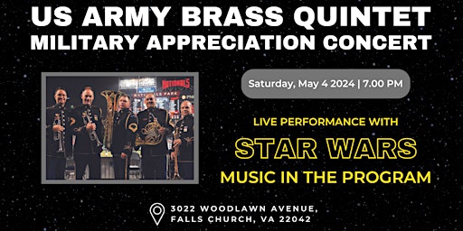 Imagem principal do evento U.S. Army Brass Quintet Military Appreciation Concert