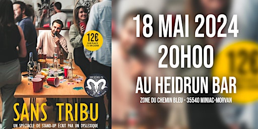 Imagem principal do evento Pierre-Nicolas "Sans Tribu" au Heidrun Bar - 18 Mai 2024