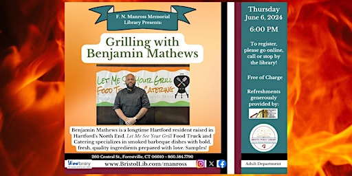 Imagem principal do evento Grilling with Benjamin Mathews