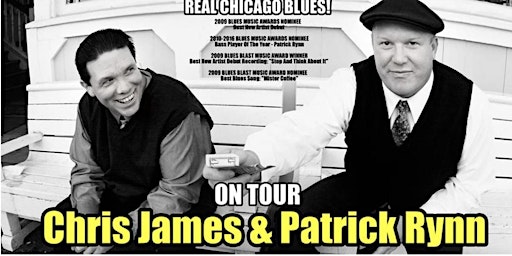 Image principale de Award winning Blues musicians CHRIS JAMES , PATRICK RYNN and Aki Kumar