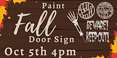 Fall/ Halloween Wood Signs (Adult Program) primary image