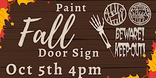 Imagem principal do evento Fall/ Halloween Wood Signs (Adult Program)