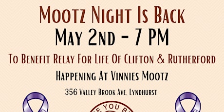 Mootz Night To Benefit Relay For Life Of Clifton & Rutherford