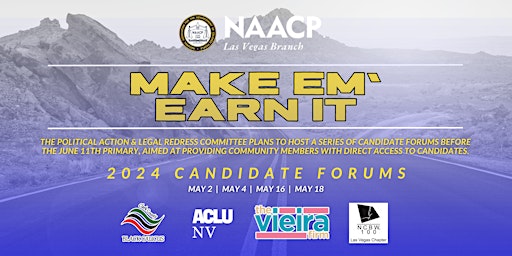 Imagem principal do evento Make Em' Earn It: Candidate Forum Series