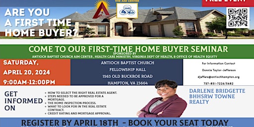 Primaire afbeelding van First Time Home Buyer Seminar