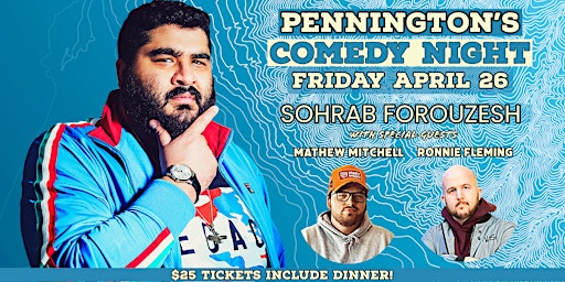 Primaire afbeelding van Comedy Night featuring Sohrab Forouzesh,  Mathew Mitchell, & Ronnie Fleming