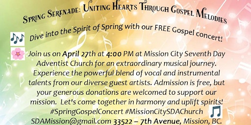 Imagem principal do evento Spring Serenade: Uniting Hearts Through Gospel Melodies