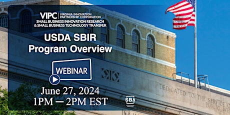 USDA SBIR Program Overview WEBINAR