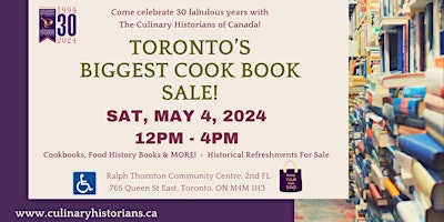 Hauptbild für Toronto's Biggest Cook Book Sale!