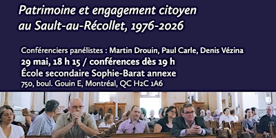 Hauptbild für Patrimoine et engagement citoyen  au Sault-au-Récollet, 1976-2026