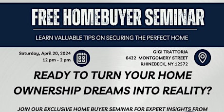 Ready to turn your homeownership dreams into a realIty?Join our FREE event!