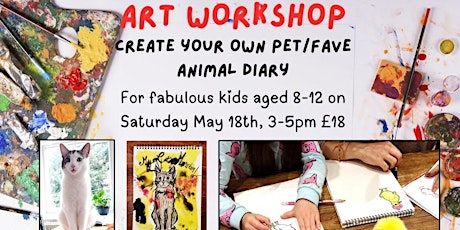 Kids art workshop: Create your fave animal diary with technical skills and inks