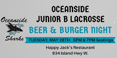 Imagem principal de Oceanside Jr Lacrosse Burger & Beer Fundraiser