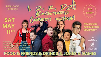 Imagem principal do evento Embarrassed by Night x VCC's "1, 2, 3 DZO" Backyard Comedy Show