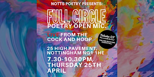 Imagen principal de Full circle poetry open mic live from the Cock and Hoop