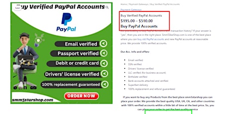 In This Top Best Site Buy Verified PayPal Accounts in 2024