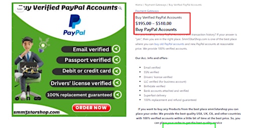 Imagen principal de In This Top Best Site Buy Verified PayPal Accounts in 2024