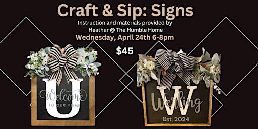 Craft & Sip: Signs! primary image
