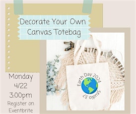 Earth Day at Studio 37-Decorate Your Own Canvas Tote