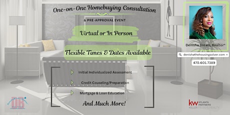 One on One Homebuying Consultation & Pre-Approval Event