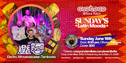 Imagem principal do evento Sunday’s Latin Moods – Venezonix and San Juan USA