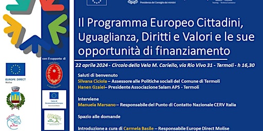 Infoday sul Programma CERV Cittadinanza, diritti, uguaglianza e valori primary image