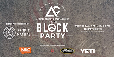 Primaire afbeelding van Archery Country x Spartan Forge Pre-TAC Block Party