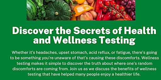 Imagen principal de Discover the Secrets of Health and Wellness Testing