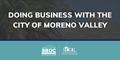 Doing Business with the City of Moreno Valley