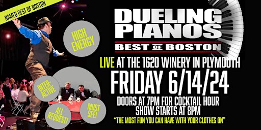 Primaire afbeelding van Command Performance! Dueling Pianos LIVE! At 1620 Winery