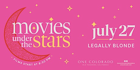 Imagem principal do evento Movies Under the Stars | LEGALLY BLONDE(PG-13)