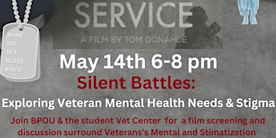 Silent Battles: Exploring Veteran Mental Health Needs and Stigmatization primary image