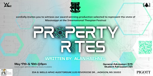 Imagen principal de Thespian Troupe 4909's production of "Property Rites" by Alan Haehnel