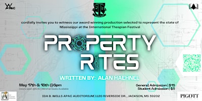 Imagem principal do evento Thespian Troupe 4909's production of "Property Rites" by Alan Haehnel