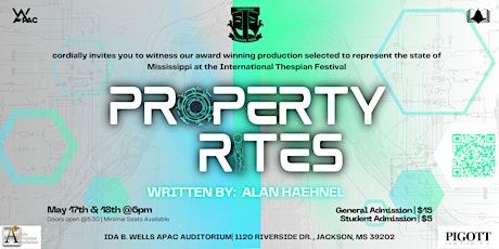 Thespian Troupe 4909's production of "Property Rites" by Alan Haehnel