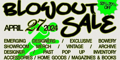 Bowery Showroom: Designer Blowout Sample Sale