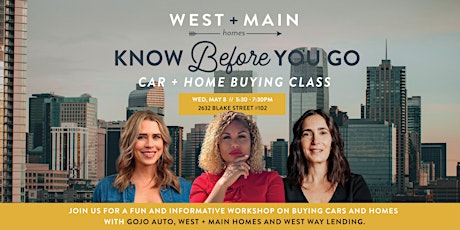 Know Before You Go! Car + Home Buying Class