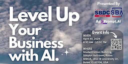 Imagem principal do evento Level Up Your Business with AI