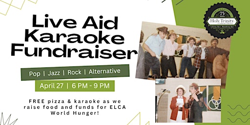 Image principale de Live Aid Karaoke Fundraiser for ELCA World Hunger