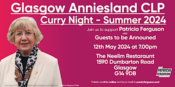 Glasgow Anniesland CLP - Campaign Curry Night 2024
