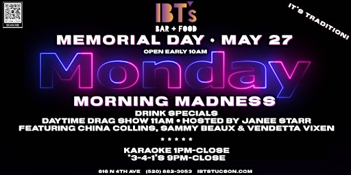 Hauptbild für IBT’s Monday Morning Madness • Memorial Day • Hosted by Janee Starr