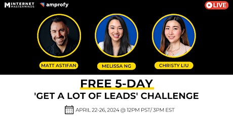 Marketing Training - Get A Lot of Leads - 5 Day Online Challenge