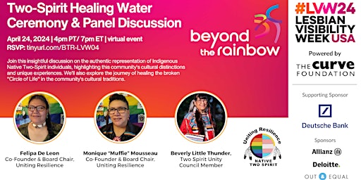 Primaire afbeelding van Beyond the Rainbow: Two-Spirit Healing Water Ceremony & Panel Discussion
