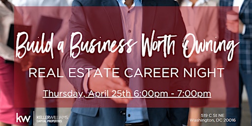 Build a Business Worth Owning - KWCP DC Career Night primary image