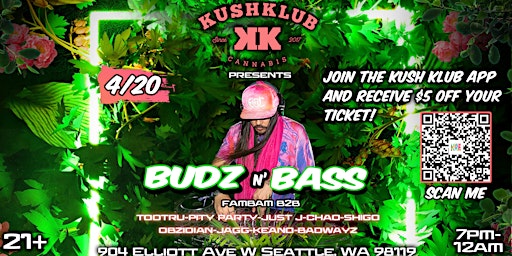 Primaire afbeelding van 4/20 - Buds & Bass @ WaveGarden | Hosted by TOO TRU