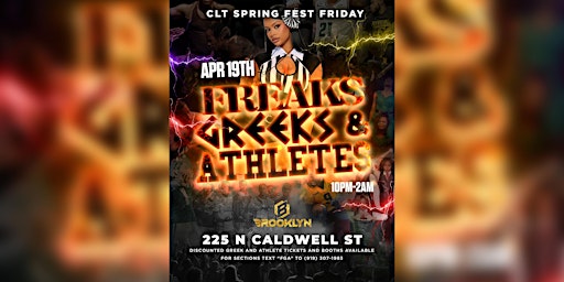 Hauptbild für CLT Spring Fest Friday: Freaks, Greeks, and Athletes