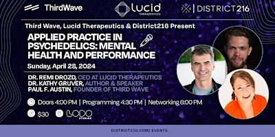 Imagem principal do evento Third Wave, Lucid, District216 present: "Applied Practice in Psychedelics"