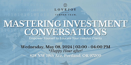 Imagem principal do evento Mastering Investment Conversations
