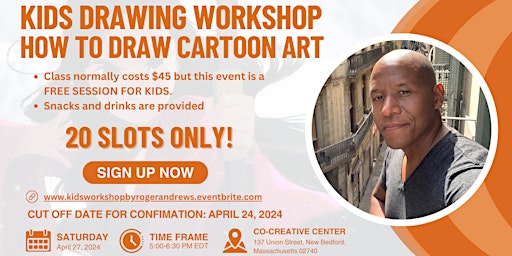 Primaire afbeelding van Kids Drawing Workshop - How to Draw Cartoon Art